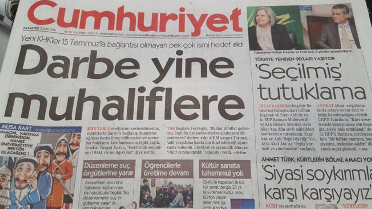 Cumhuriyet Gazetesi'ne 20 yeni yazar
