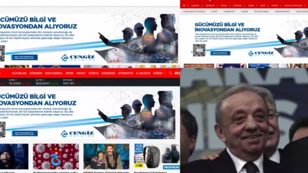 Muhalif bazı medya kuruluşlarının Cengiz Holding’ten reklam alması tepki çekti