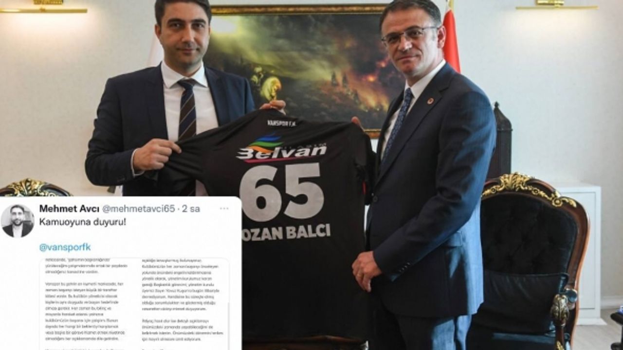 Vali ile görüşen Vanspor Başkanı ‘siyaset’ vurgusu yapıp istifa etti