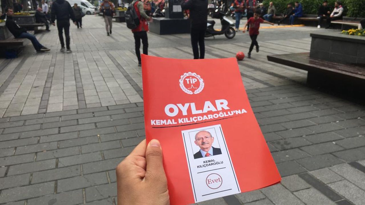 TİP’in kendi logosuyla Kılıçdaroğlu bildirileri dağıtmasına izin verilmedi!