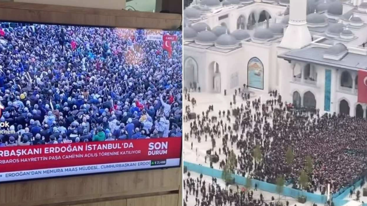 TRT yine yüzleri, binler gösterdi; Erdoğan'ın mitinginde gerçek yurttaş kamerasında ortaya çıktı