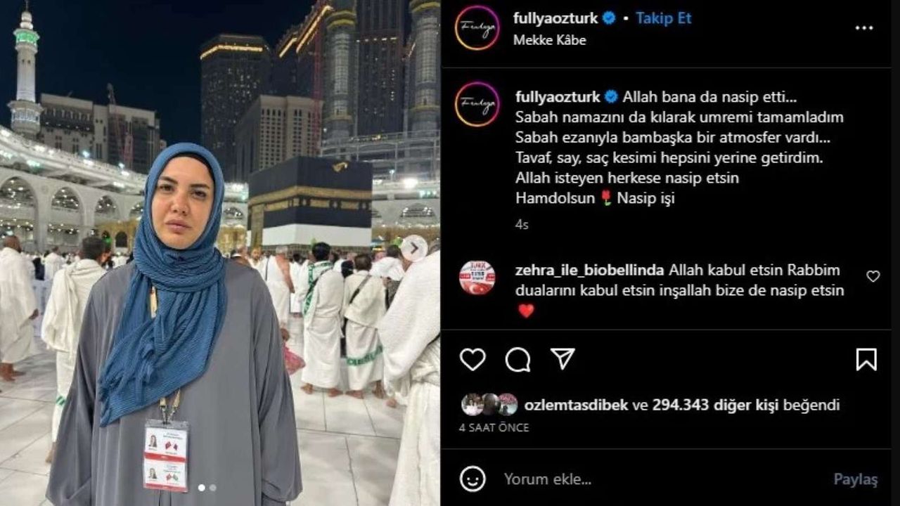 Erdoğan’ın Uçağıyla Umreye giden CNN Türk muhabiri Fulya Öztürk: Nasip işi, Allah bana da Umreyi nasip etti