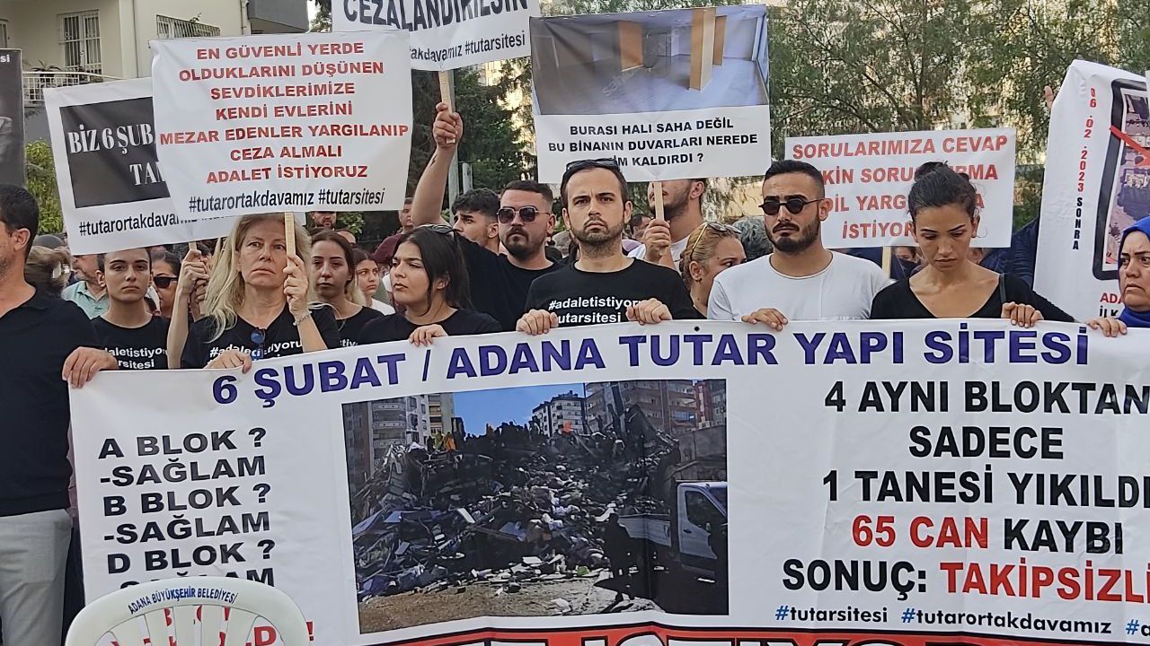 Adana’da depremde hayatını kaybedenler anıldı