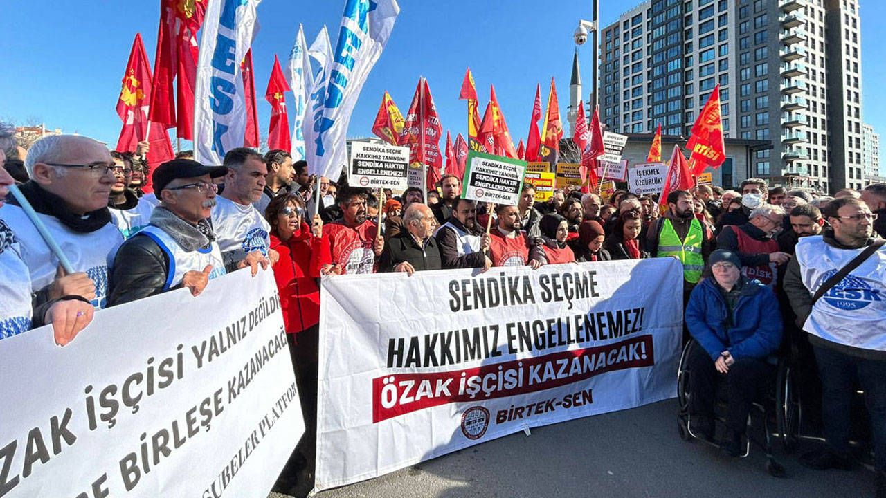 Özak tekstil işçilerine bir haftalık eylem yasağı
