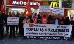 Eskişehir'de işçilerden eylem: 'Mc Donalds'ı boykota çağırıyoruz'