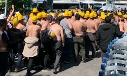 Açlık grevindeki madencilere polis müdahalesi