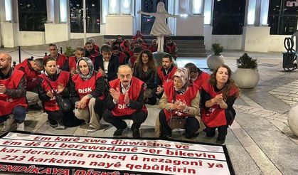Van’da 223 işçinin işe dönüş nöbeti 435’inci gününde