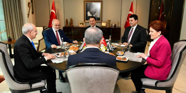 Altılı masadan ortak açıklama: 'Erdoğan'ın adaylığı mümkün değildir'