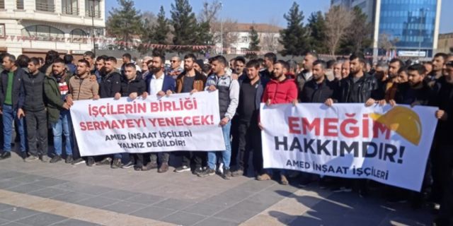 Diyarbakır’da inşaat işçileri sömürü ve mobinge karşı eylem yaptı: Ekmeğim hakkımdır