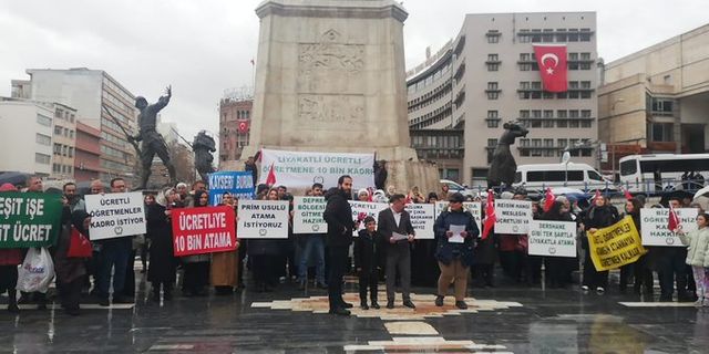 Ücretli öğretmenler kadro talebiyle Ankara’da eylem yaptı: Bu mağduriyet artık son bulmalı