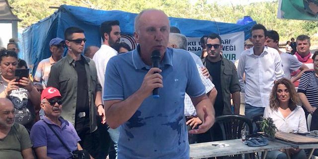 Akbelen’e giden Muharrem İnce’ye eylemcilerden tepki