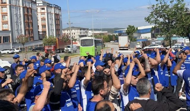 Portakal Plastik’te grev kırıcılığına geçit yok: Malzeme dolu kamyonu boşalttırıp öyle çıkarttılar