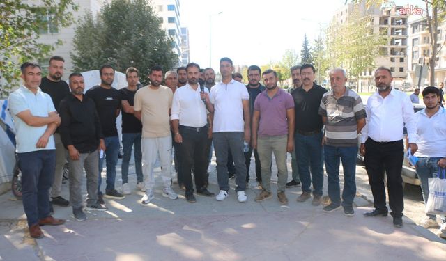 Adıyaman’da inşaat işçileri 5 aylık maaşlarını istiyor