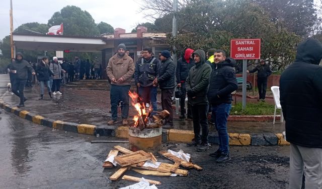 Soma B Termik Santral işçileri sözleşme farkı için eylemde: Beş aydır hakkımızı bekliyoruz