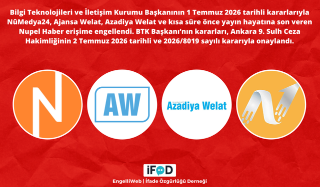 Kürt haber siteleri ile ilgili yasak kararı onandı