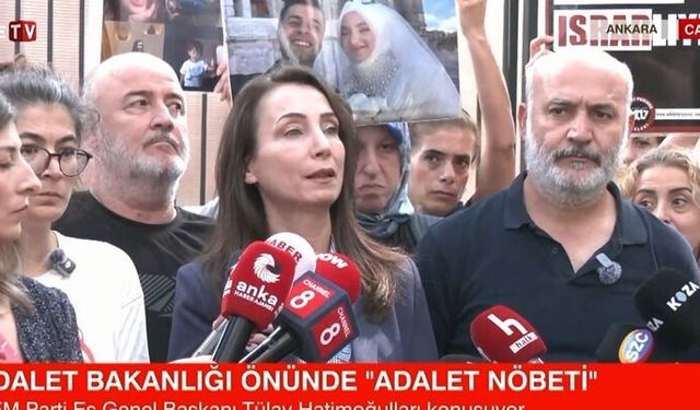 Hatimoğulları’ndan Adalet Bakanlığı önünde nöbet tutan ailelere destek