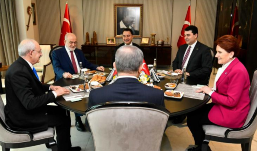 Altılı masadan ortak açıklama: 'Erdoğan'ın adaylığı mümkün değildir'
