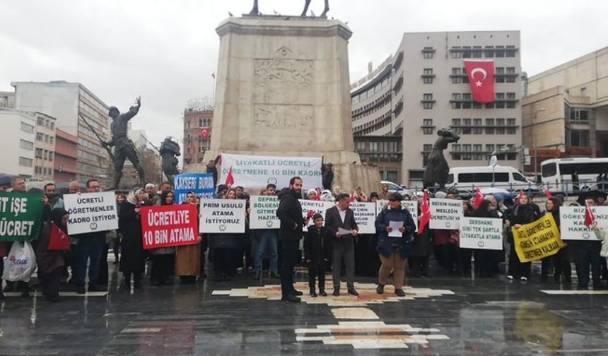 Ücretli öğretmenler kadro talebiyle Ankara’da eylem yaptı: Bu mağduriyet artık son bulmalı