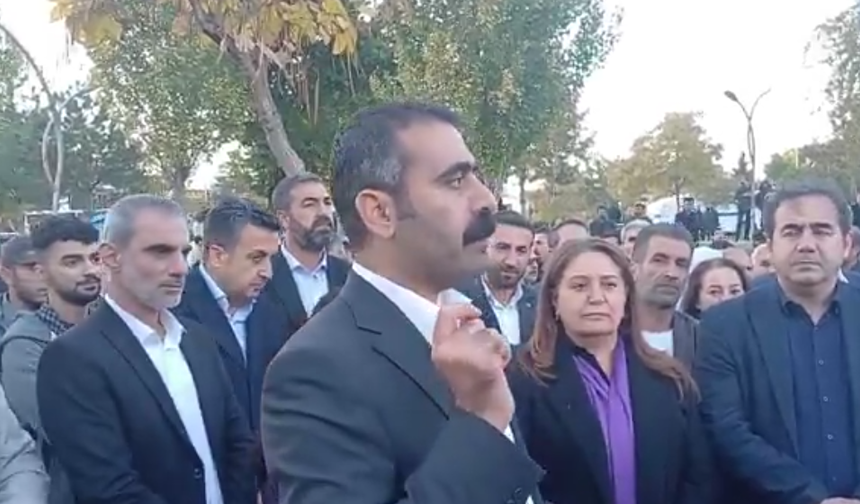 DEM Partili üç belediyeye kayyım atanması Diyarbakır'da protesto edildi