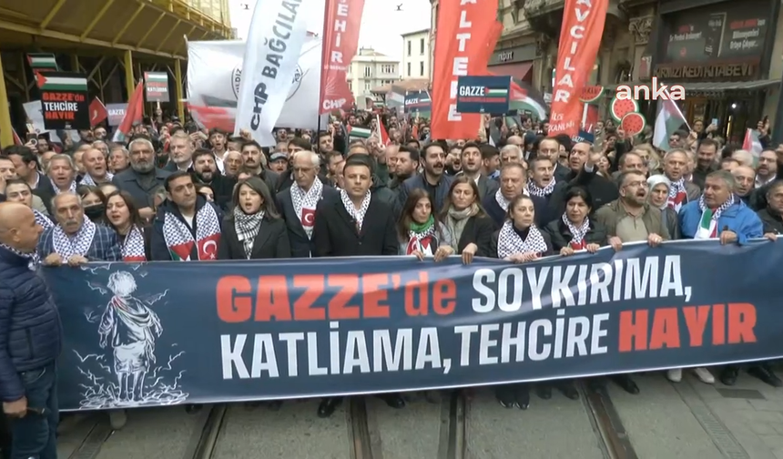 CHP’nin İstanbul'daki Filistin yürüyüşüne polis engeli