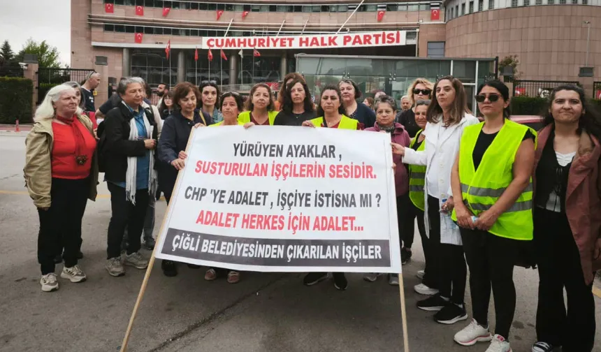 Kadın işçiler CHP Genel Merkezi önünde: "İşimizi geri istiyoruz"