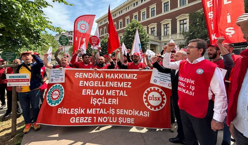 Alman sermayeli Erlau Metal işçileri haklarını istiyor