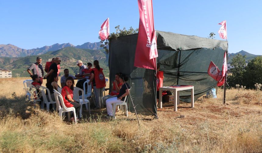 Dersim’de işçiler çadır eylemi başlattı