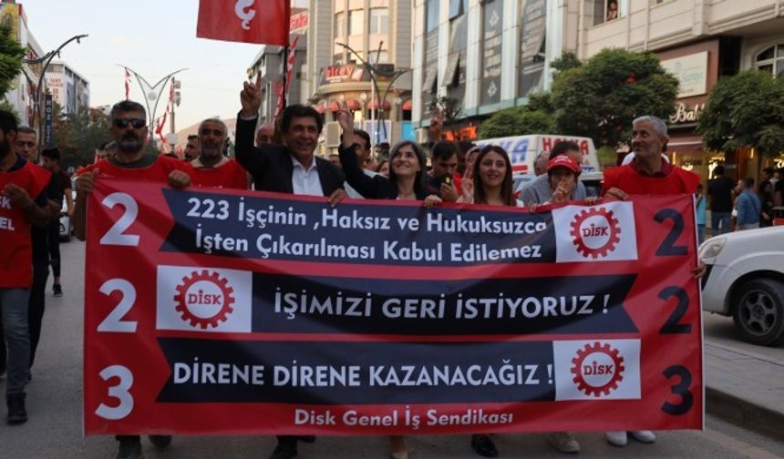 223 işçinin direnişi aralıksız devam ediyor