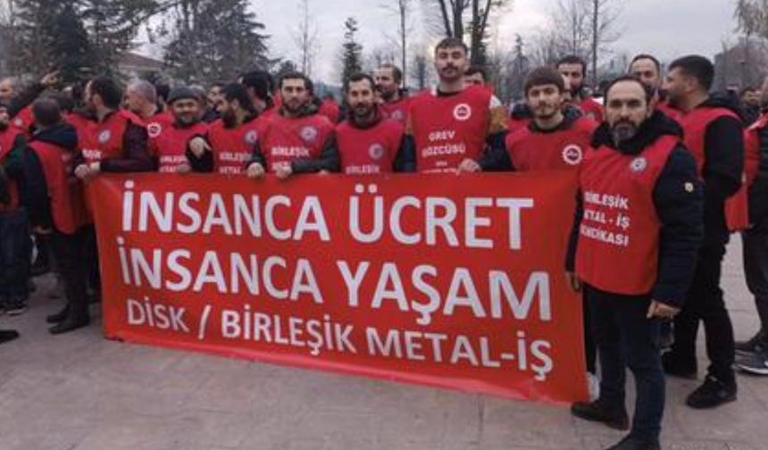 Metal işçisi direniyor