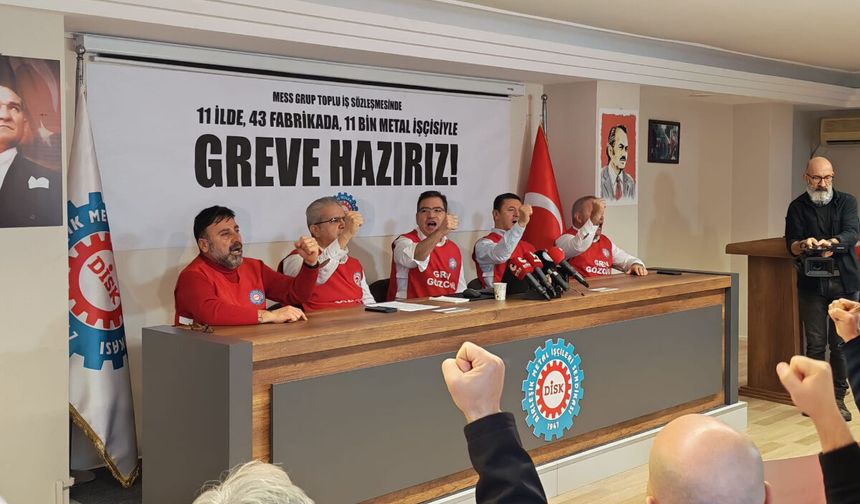 Birleşik Metal-İş: MESS ile anlaşma sağlanamadı, grev kararı alındı
