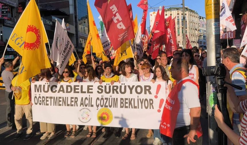 Özel sektör öğretmenlerinden açlık grevinin 15'inci gününde kararlılık mesajı