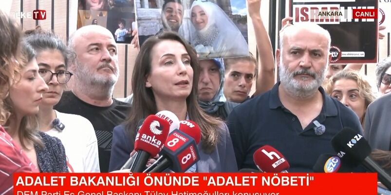 Hatimoğulları’ndan Adalet Bakanlığı önünde nöbet tutan ailelere destek